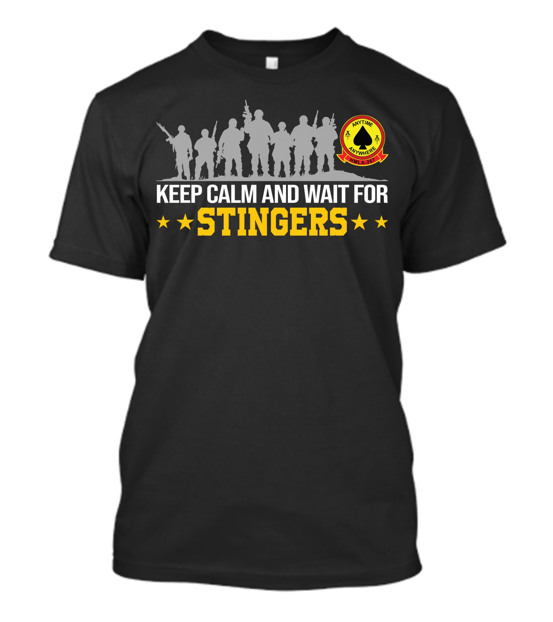 Keep Calm And Wait For Stingers Hmla-267 Anytime Anywhere T-Shirt