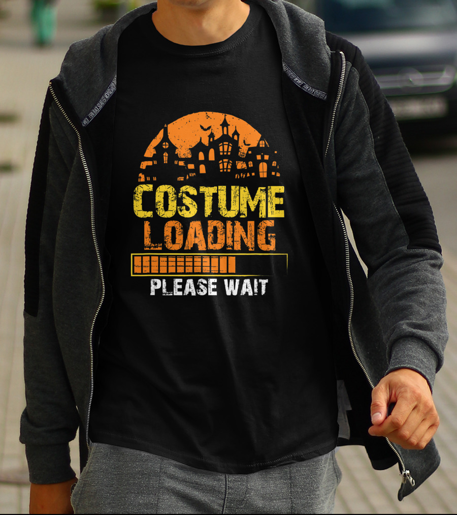 Costume Loading Halloween Please Wait Haunted House T-Shirt