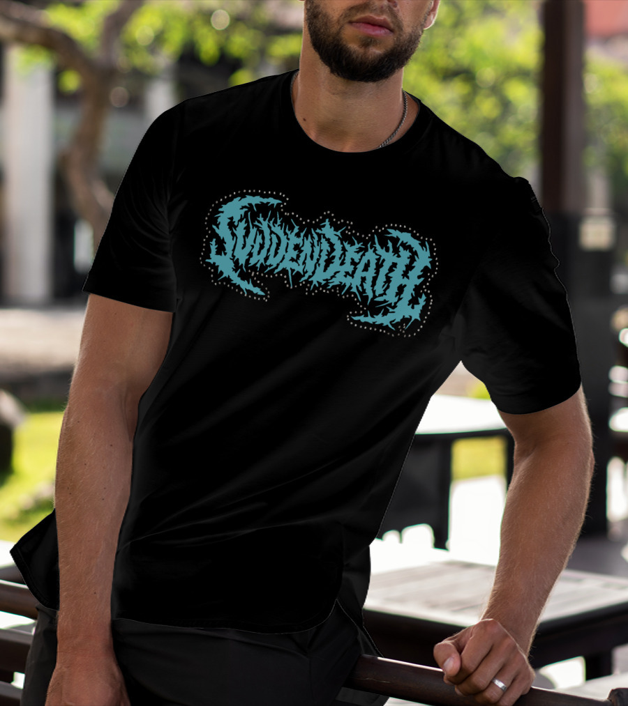 Svdden Death Spiky Text Logo Blue T-Shirt