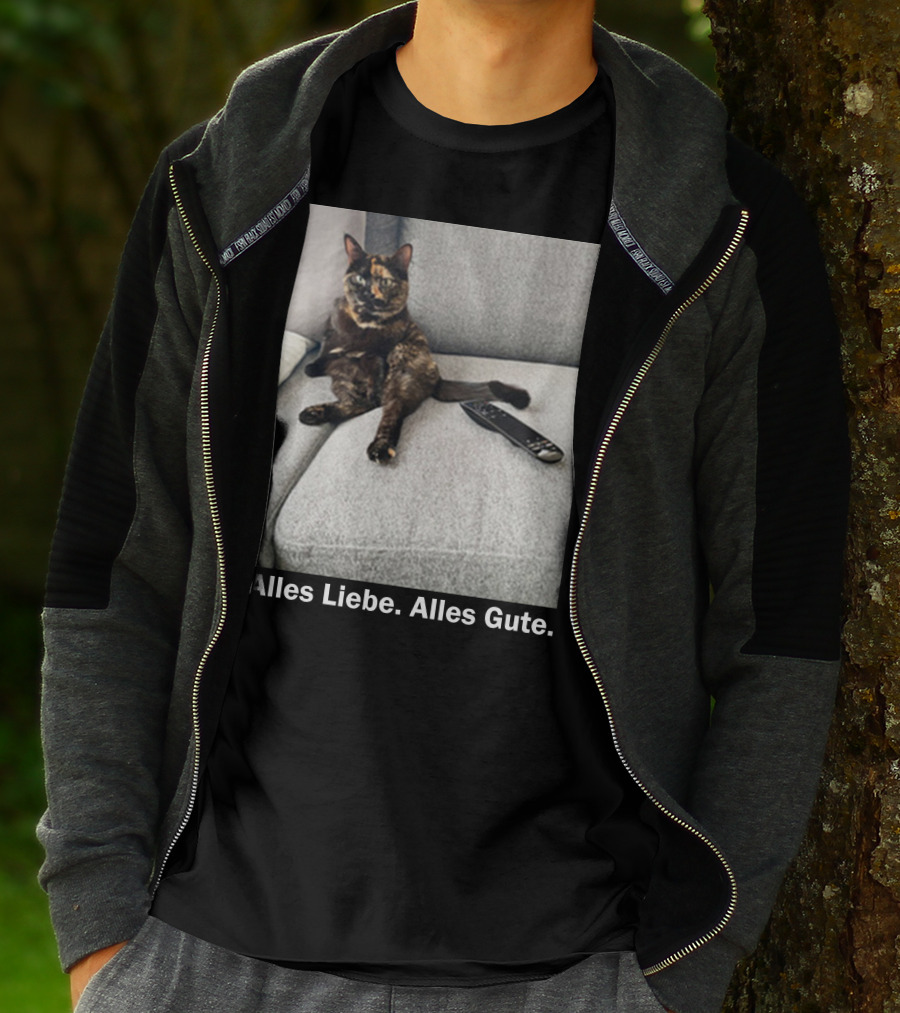 Alles Liebe Alles Gute Bay Berlin Merch Cat On Couch T-Shirt