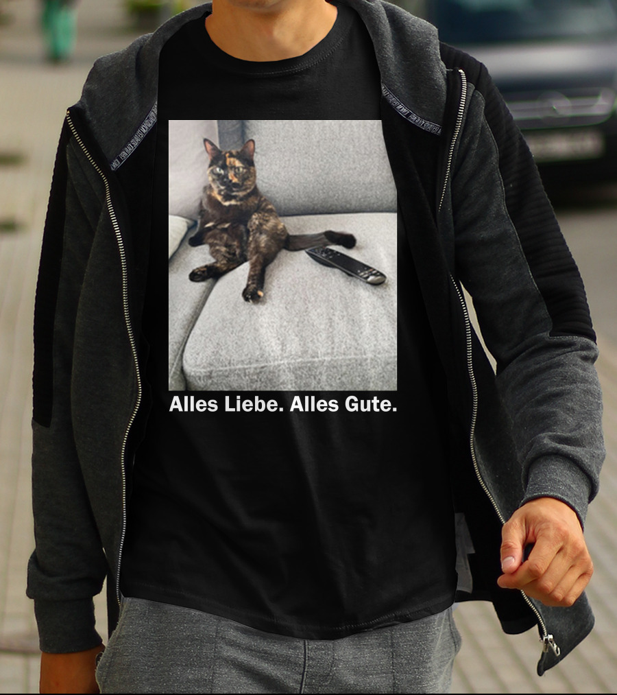 Alles Liebe Alles Gute Bay Berlin Merch Cat On Couch T-Shirt