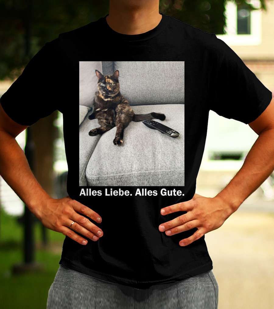 Alles Liebe Alles Gute Bay Berlin Merch Cat On Couch T-Shirt