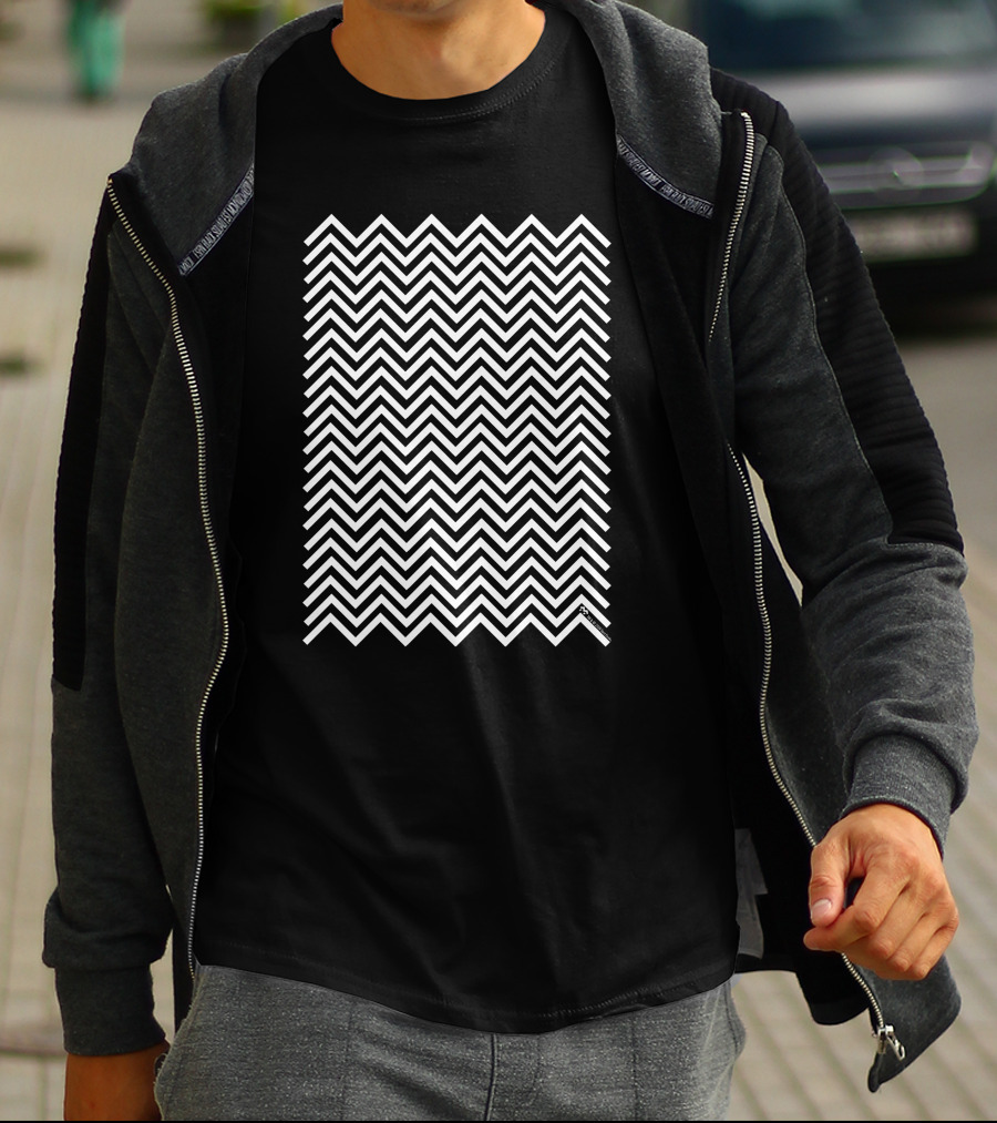 Twin Peaks Black Lodge Chevron Pattern Merch T-Shirt