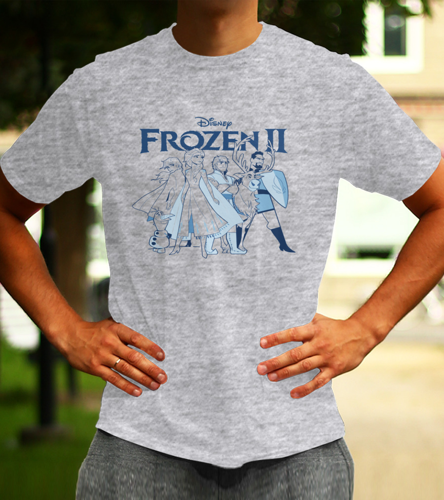 Disney Frozen II Anna Elsa Olaf Kristoff Sven Group Image T-Shirt