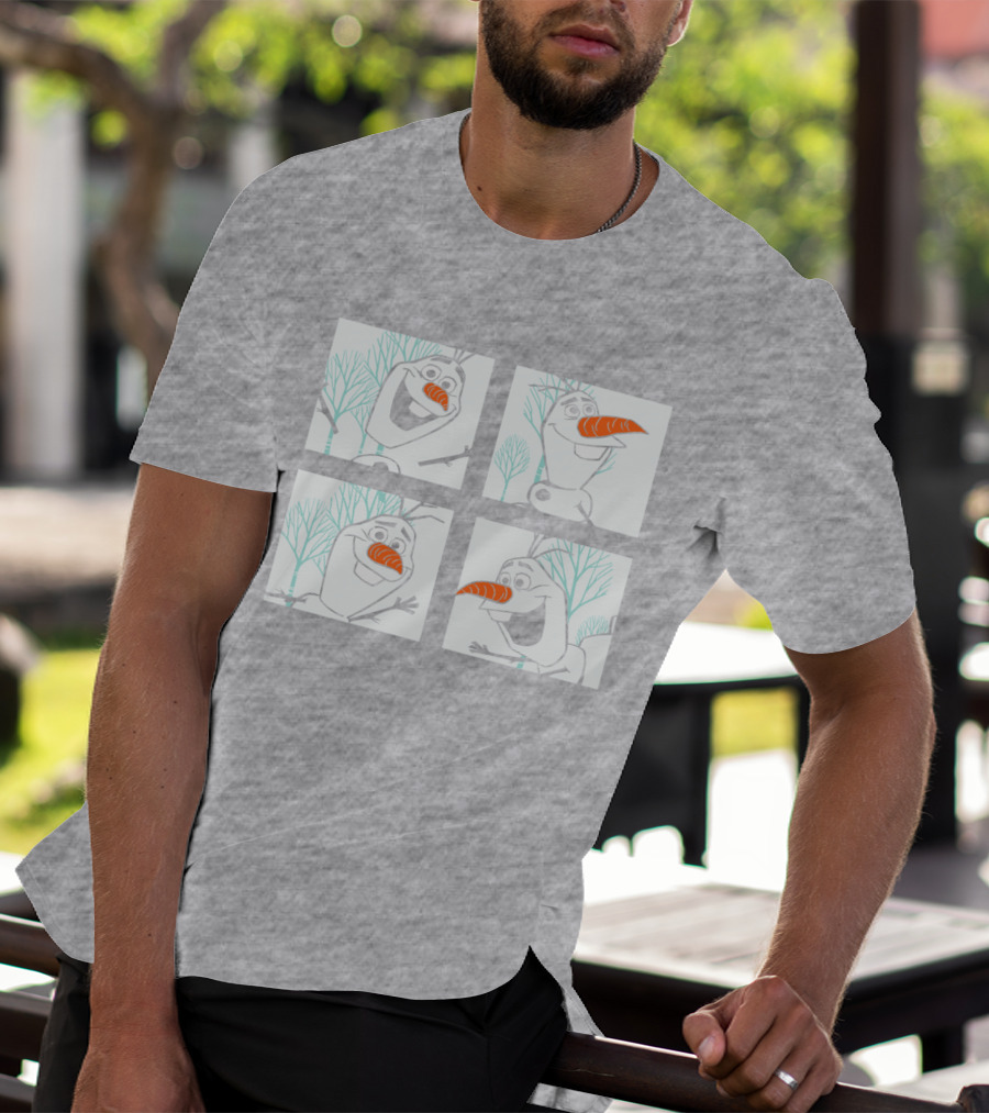 Frozen 2 Olaf Character Panels Winter Scenes T-Shirt
