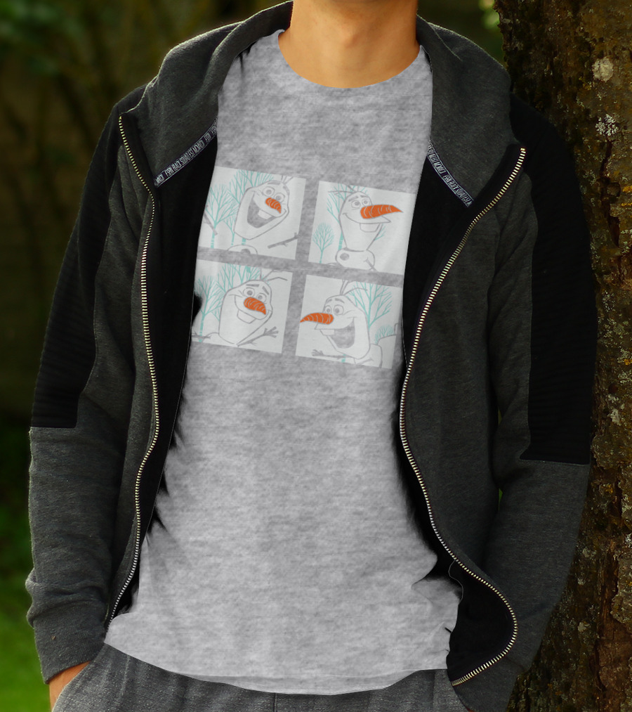 Frozen 2 Olaf Character Panels Winter Scenes T-Shirt