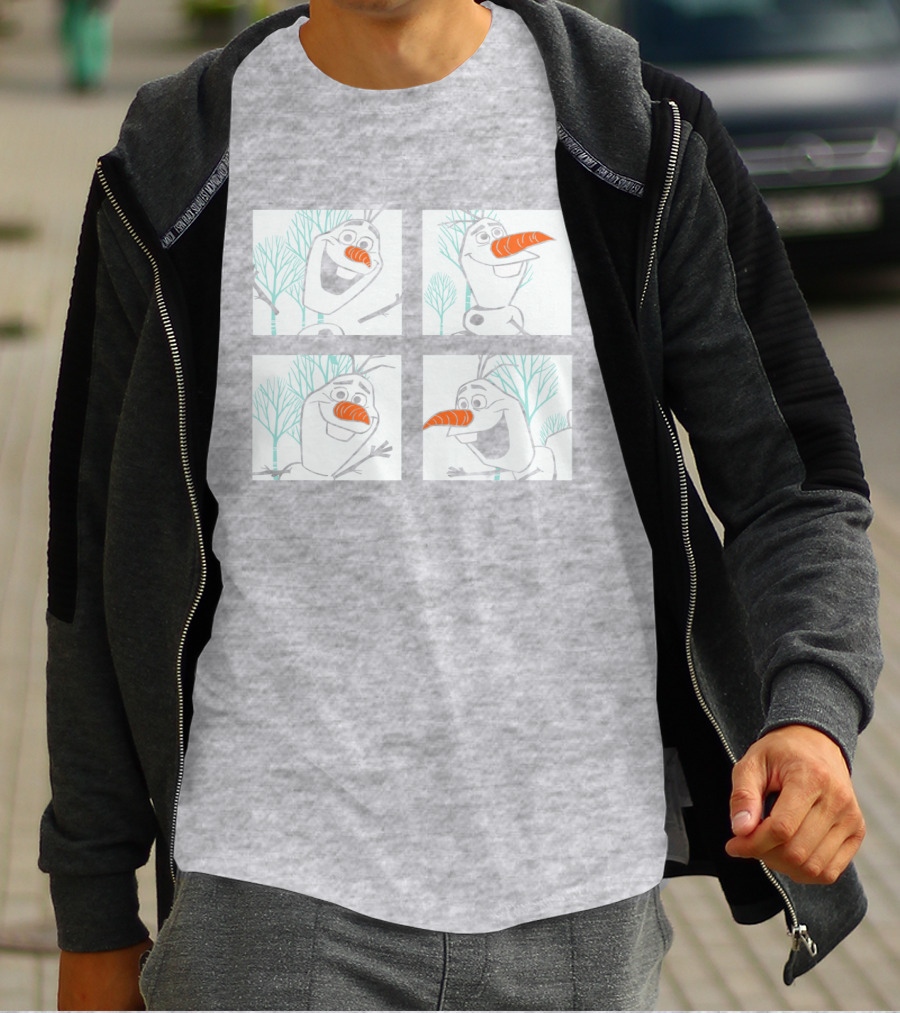 Frozen 2 Olaf Character Panels Winter Scenes T-Shirt