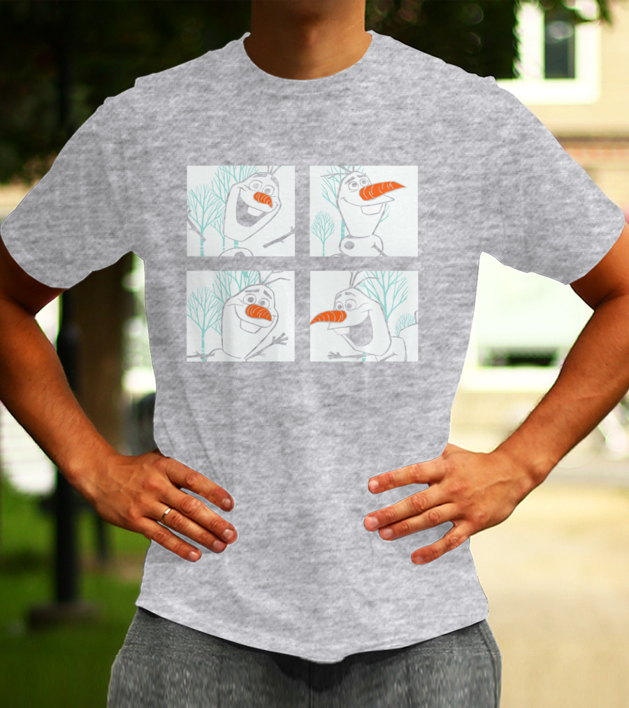 Frozen 2 Olaf Character Panels Winter Scenes T-Shirt