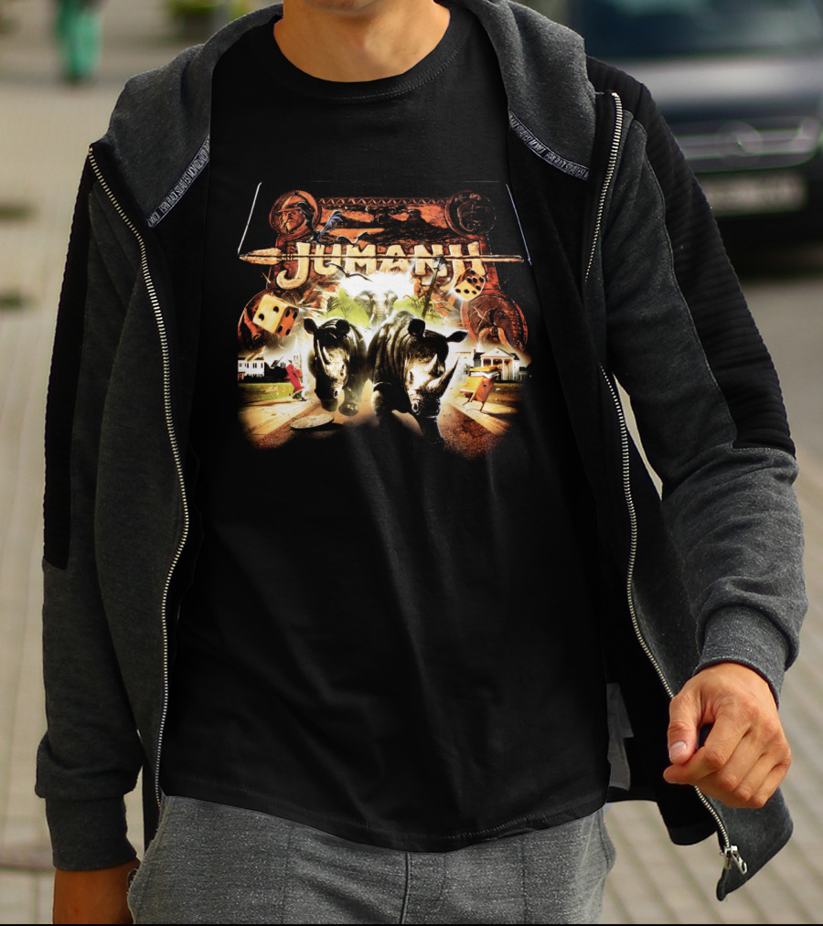 Jumanji Stampede Dice Adventure Classic Movie Scene T-Shirt