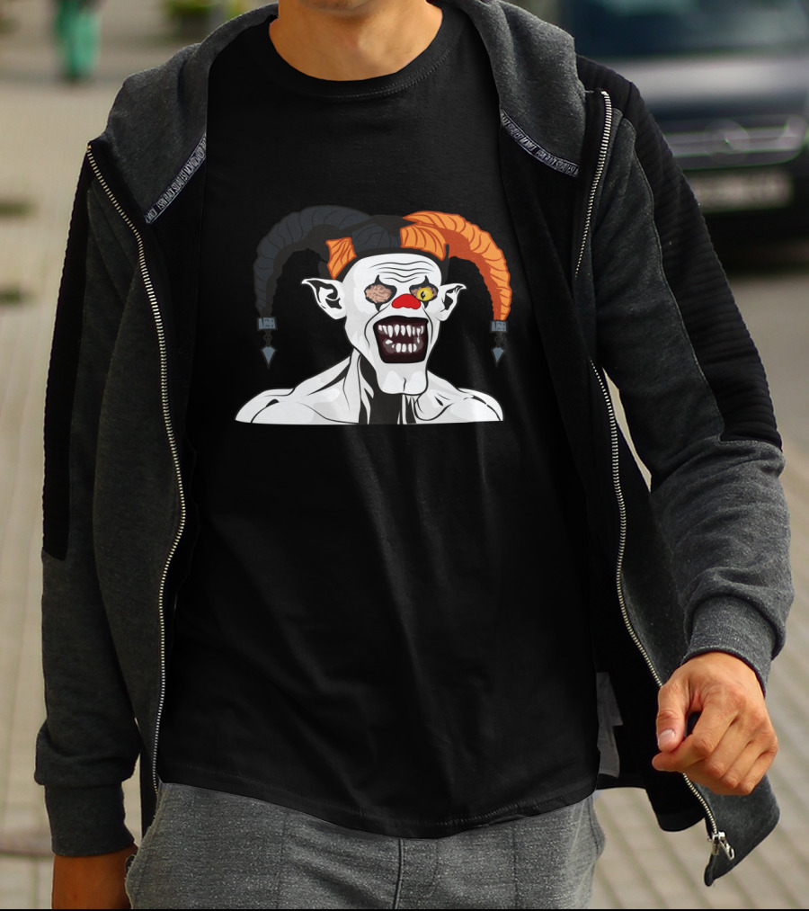 Killer Clown Harlequin Joker Monster Creepy T-Shirt