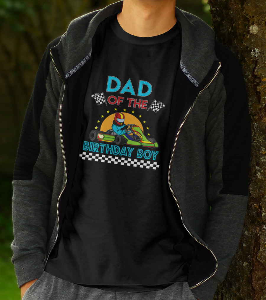 Dad Of The Birthday Boy Go Kart Racing T-Shirt