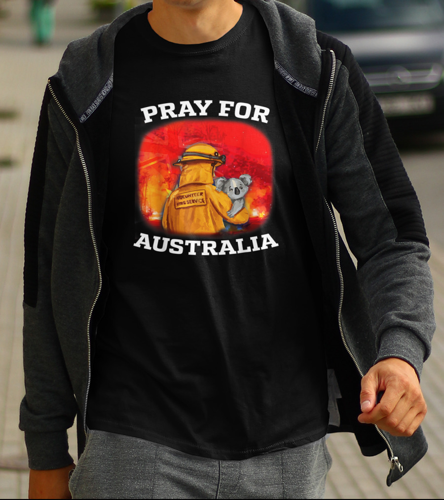 Pray For Australia Volunteer Fire Service Save Koala T-Shirt