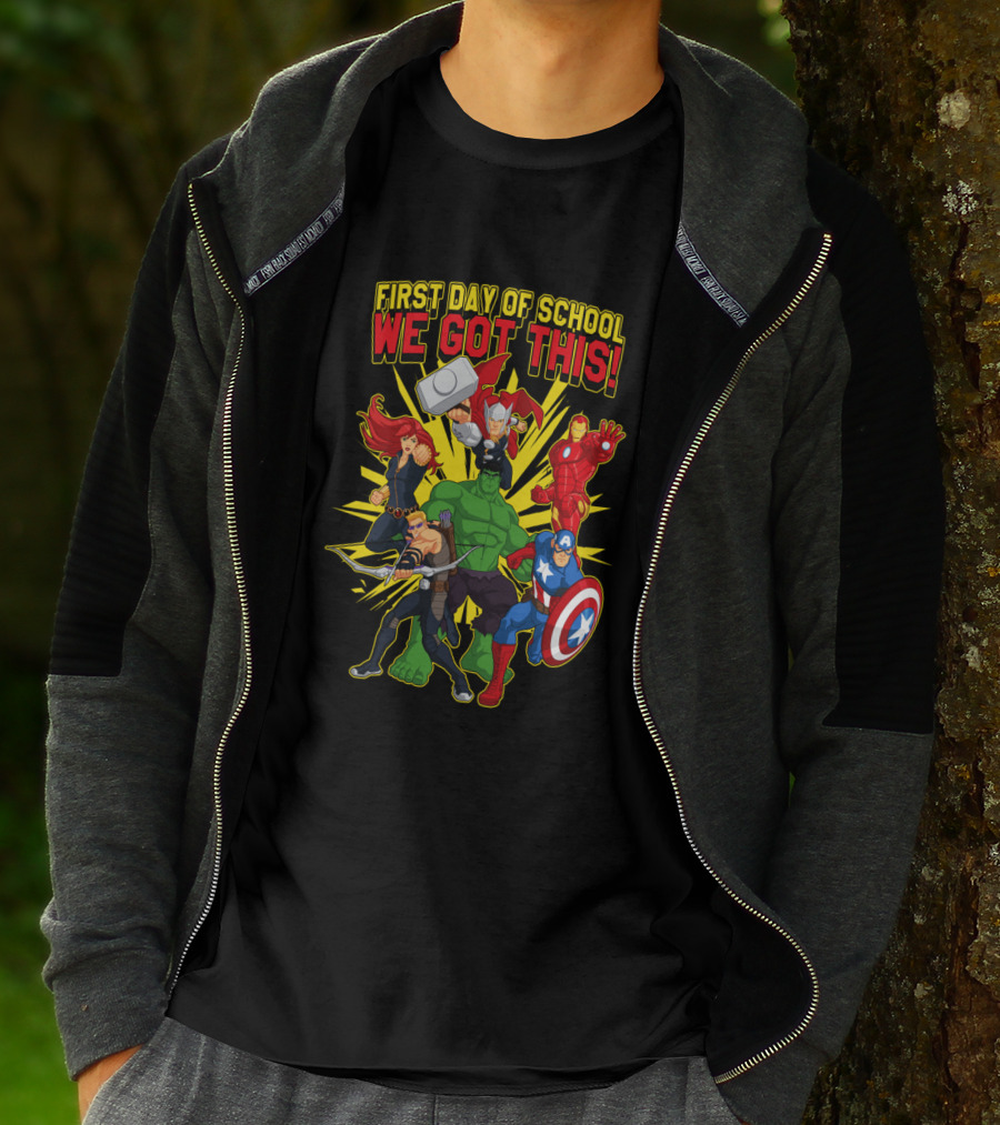 Marvel Avengers First Day Of School We Got This T-Shirt