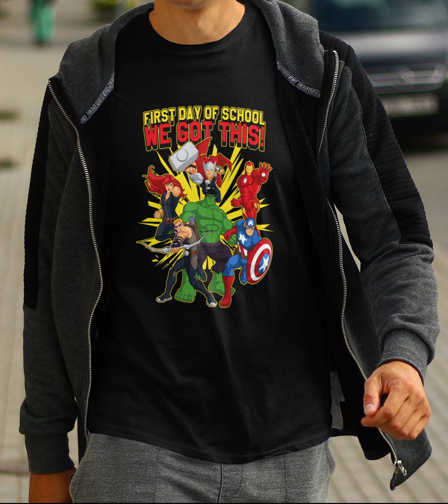 Marvel Avengers First Day Of School We Got This T-Shirt