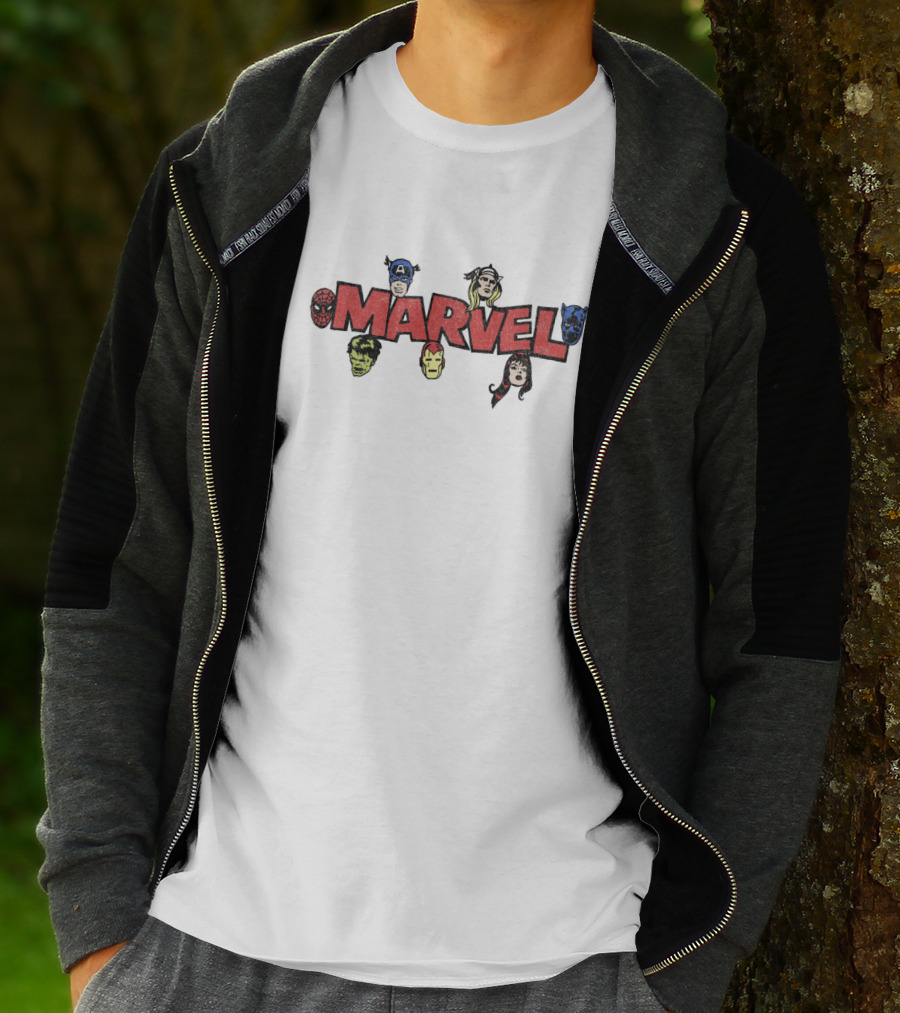 Marvel Avengers Iconic Heroes Heads T-Shirt