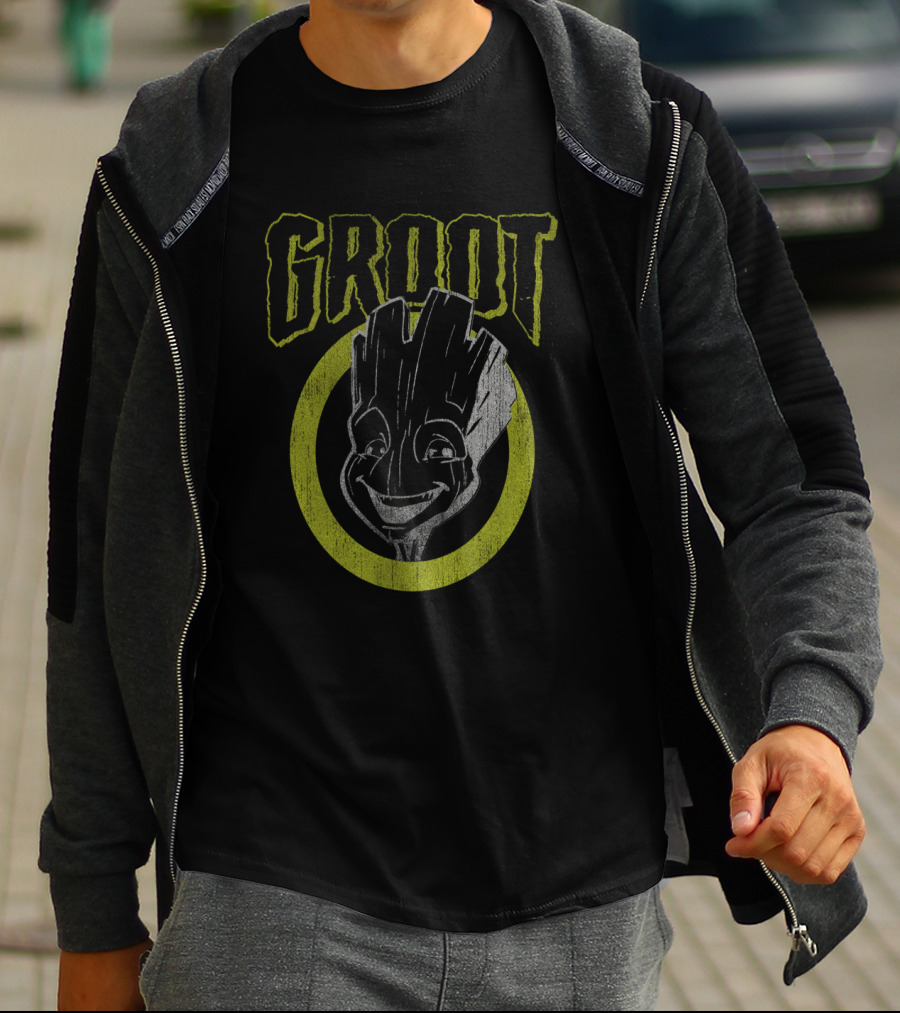 Groot Guardians Of The Galaxy Marvel Dark T-Shirt