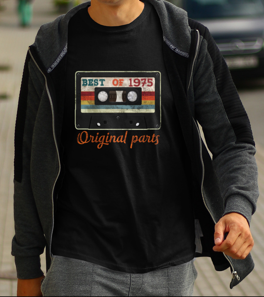 Best Of 1975 Original Parts Vintage Cassette T-Shirt