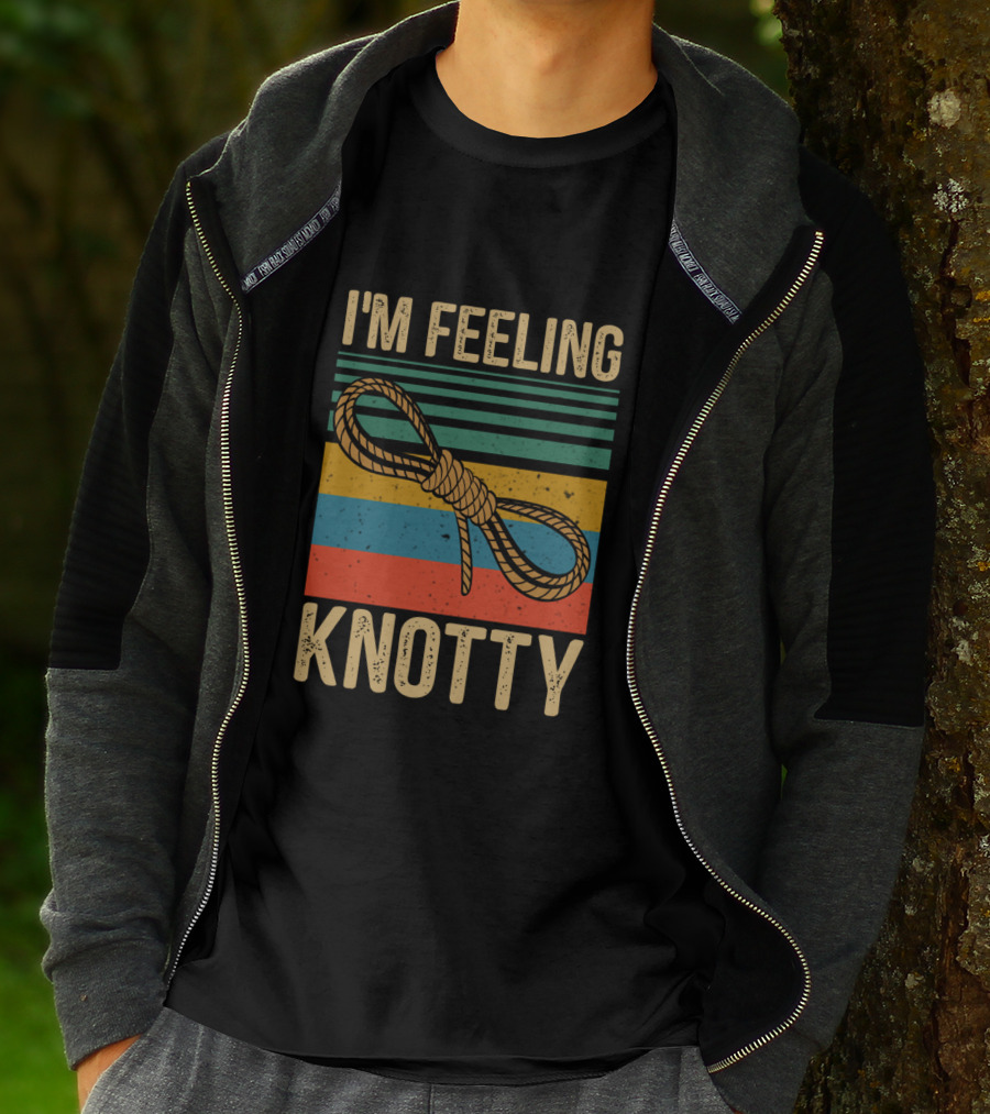 I'm Feeling Knotty Rope Vintage Stripes T-Shirt
