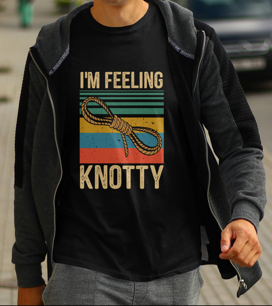 I'm Feeling Knotty Rope Vintage Stripes T-Shirt