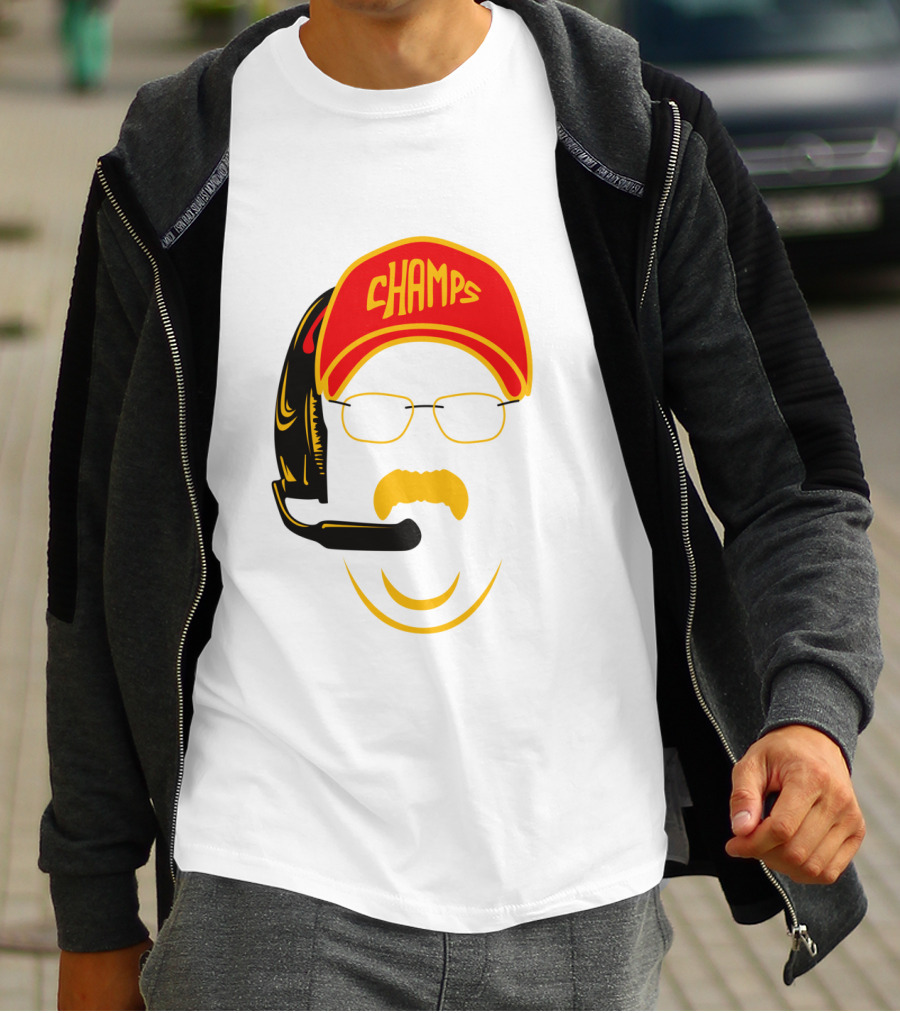 Kansas City Football Pride Champs Coach Headset T-Shirt
