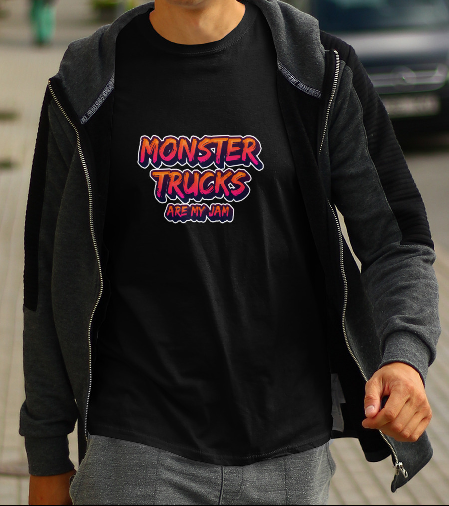 Monster Trucks Are My Jam Cool Monster Trucks T-Shirt