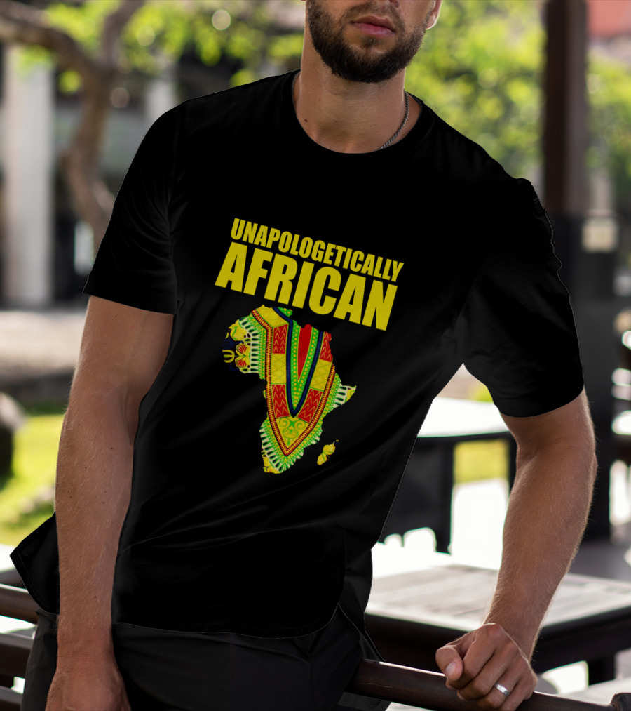 Unapologetically African Melanin Pride Kente Map T-Shirt
