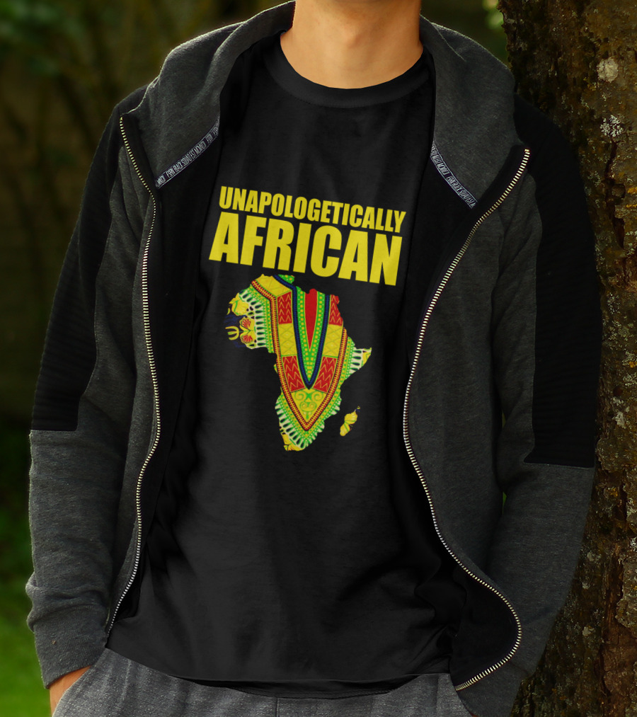 Unapologetically African Melanin Pride Kente Map T-Shirt