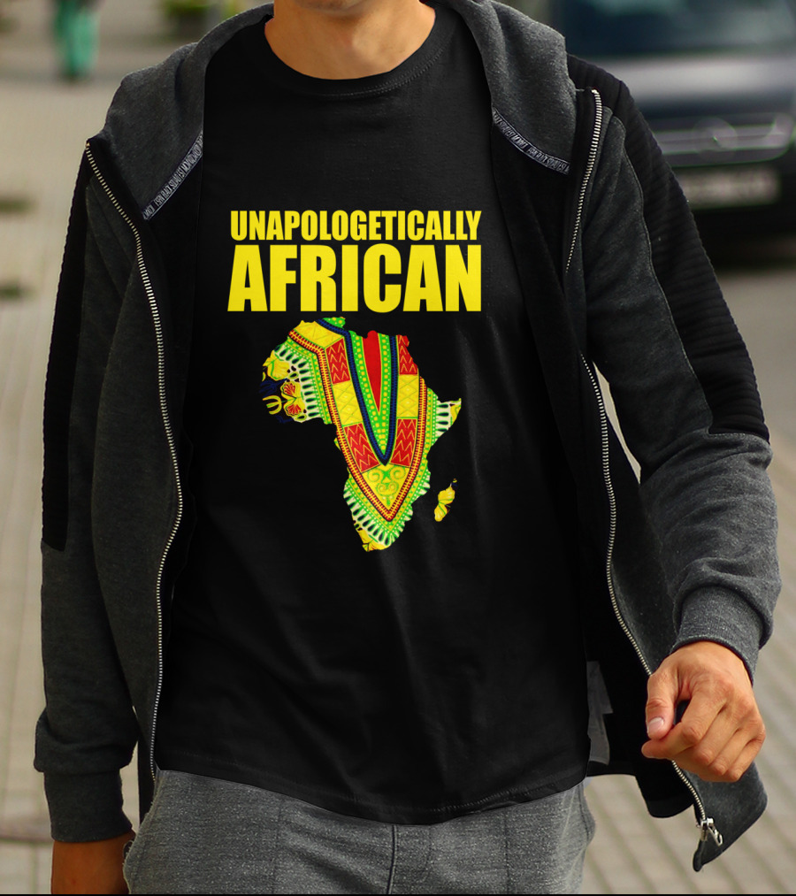 Unapologetically African Melanin Pride Kente Map T-Shirt