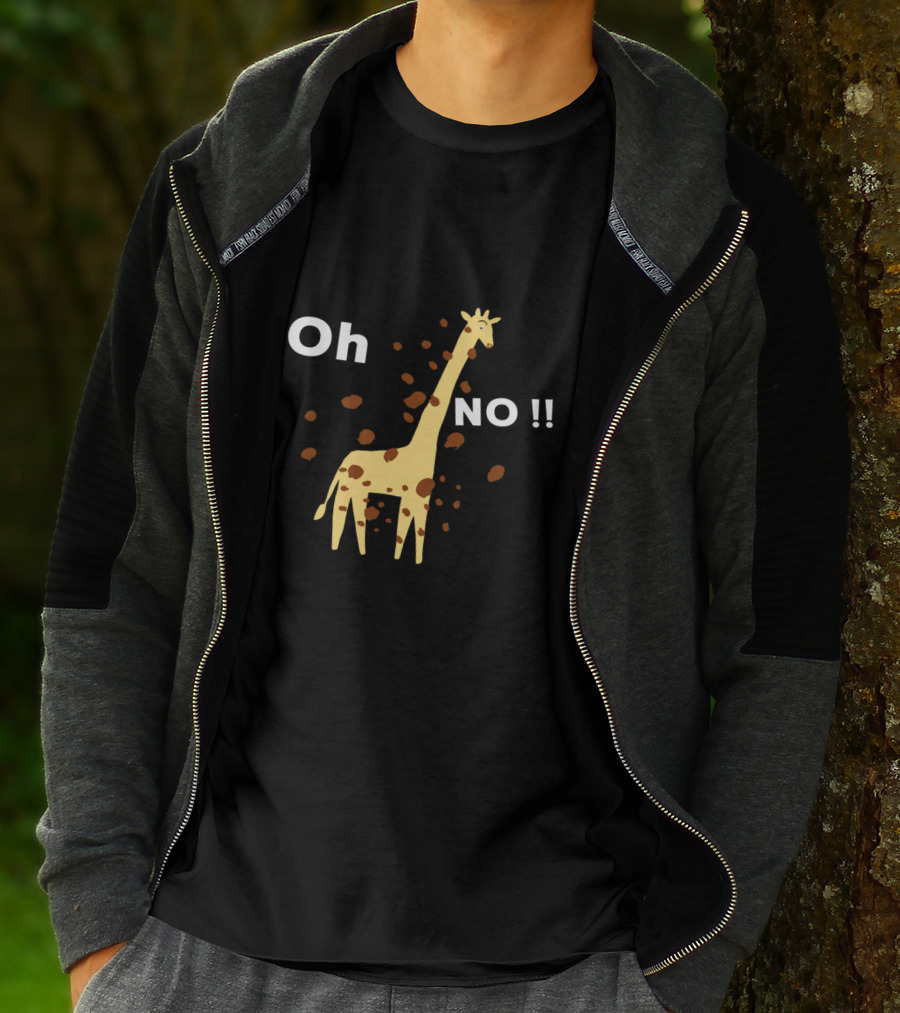 Oh No Giraffe Spots Wildlife Animal T-Shirt