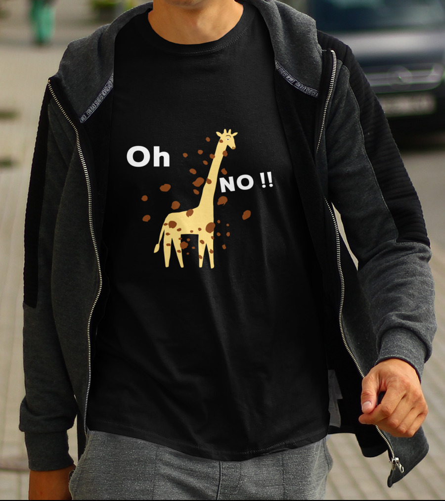Oh No Giraffe Spots Wildlife Animal T-Shirt