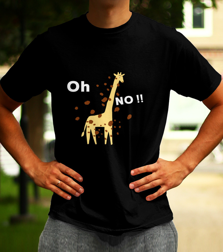 Oh No Giraffe Spots Wildlife Animal T-Shirt