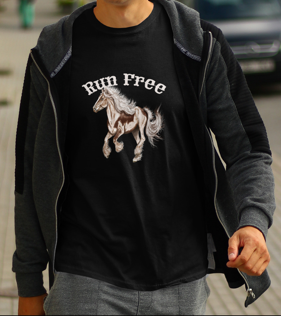 Run Free Horse Animal Lover Wildlife T-Shirt