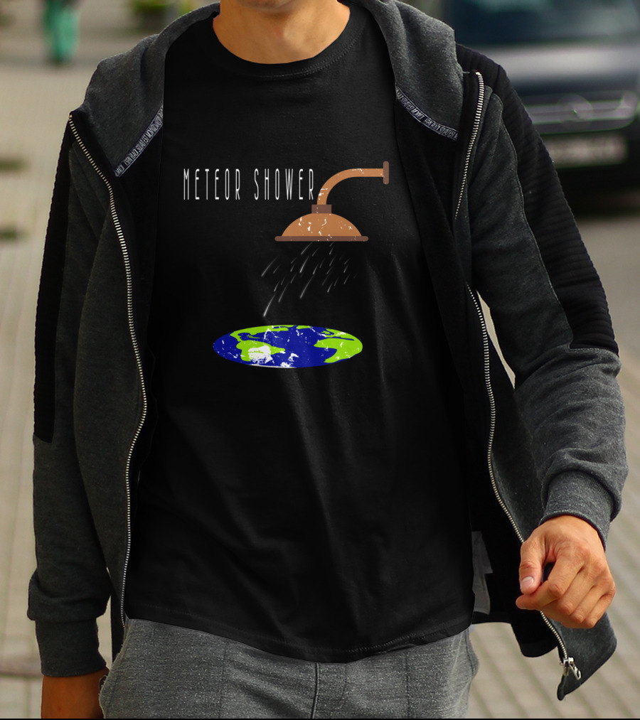 Meteor Shower Earth Showerhead Astronomy Humor T-Shirt