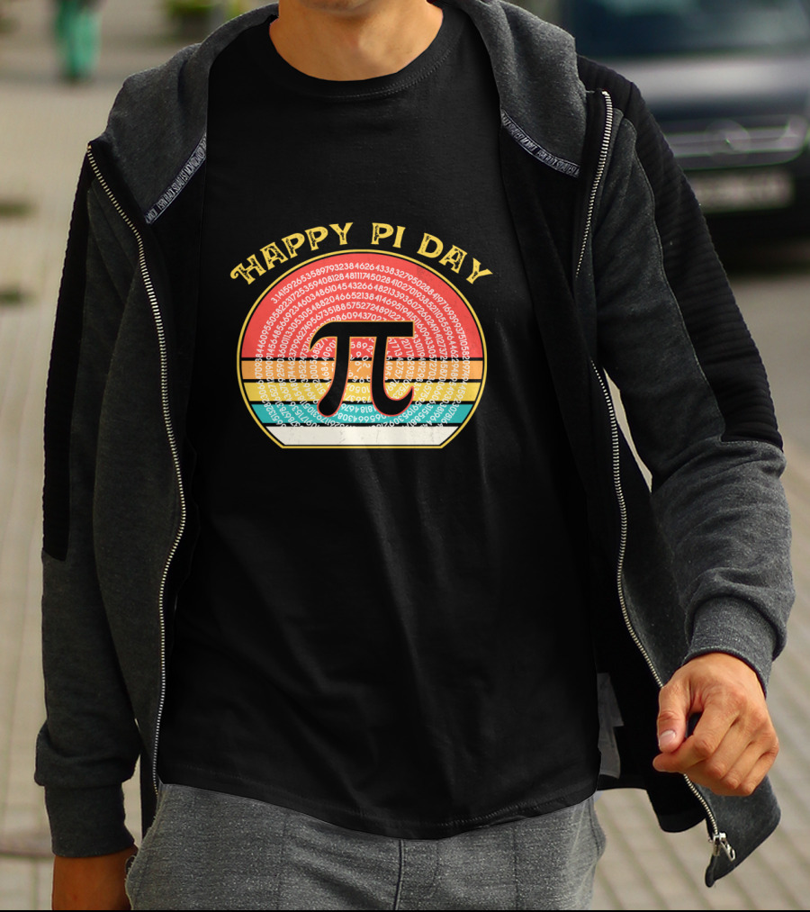 Happy Pi Day Vintage Retro Numbers Pi T-Shirt