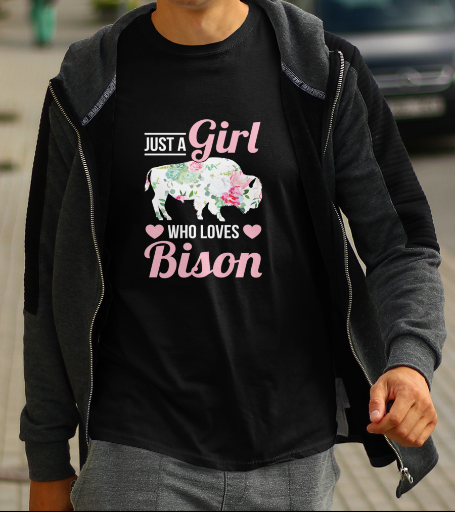 Just A Girl Who Loves Bison T-Shirt