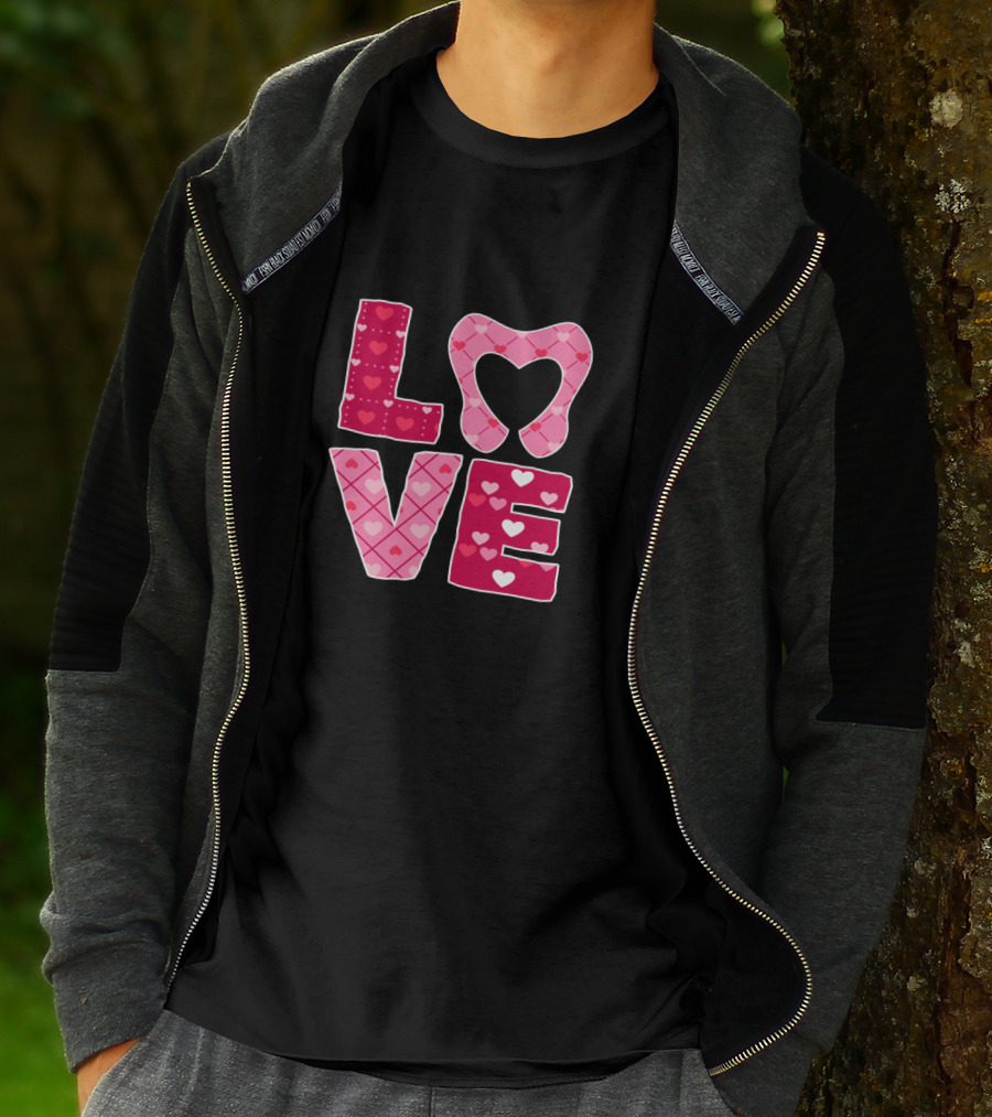 LOVE Tooth Heart Dentistry Dentist Valentine T-Shirt