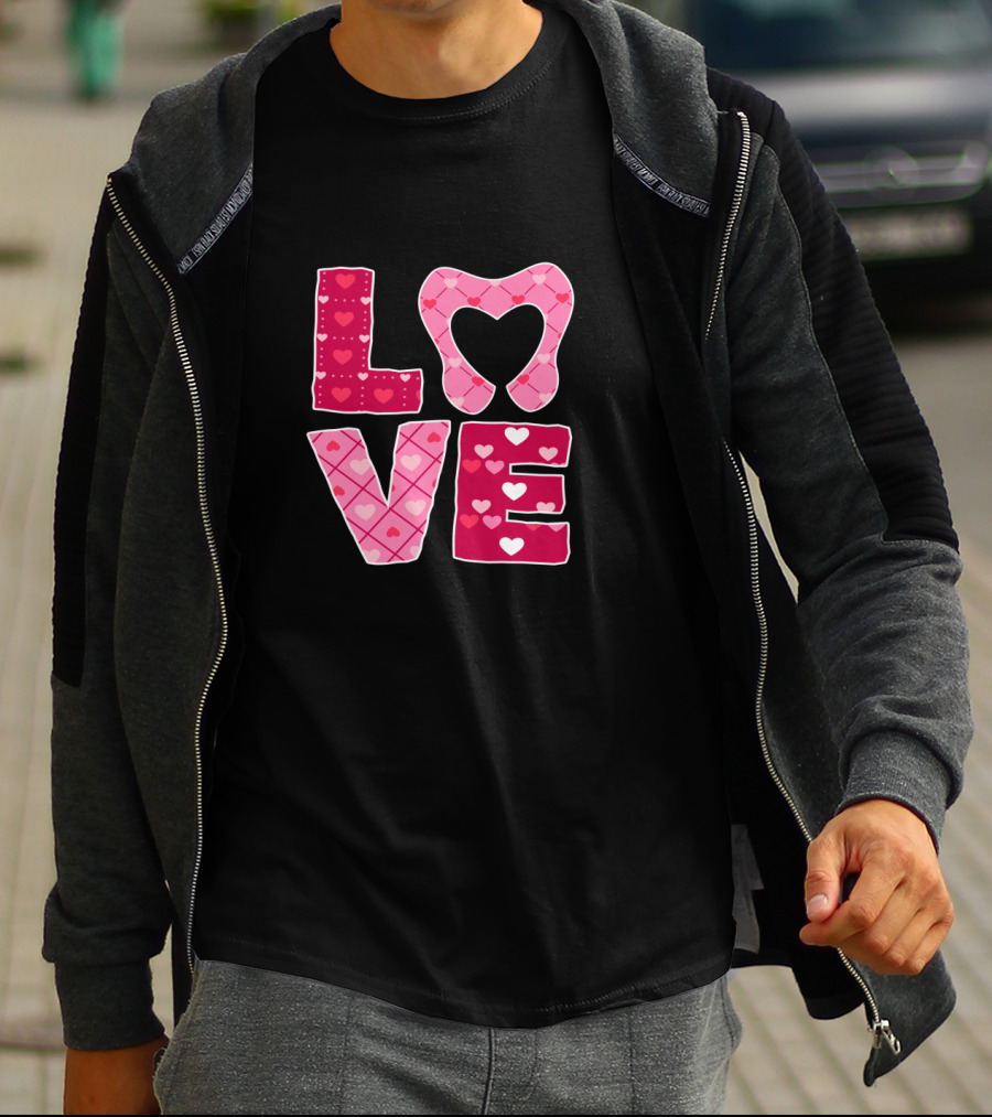 LOVE Tooth Heart Dentistry Dentist Valentine T-Shirt