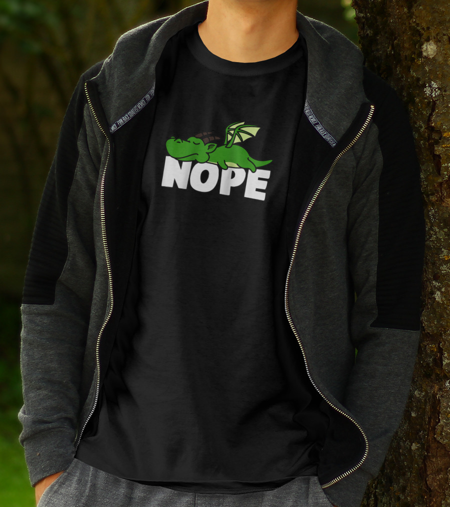 Napping Nope Lazy Dragon Funny Lover Fan T-Shirt