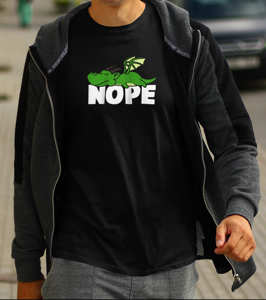 Napping Nope Lazy Dragon Funny Lover Fan T-Shirt