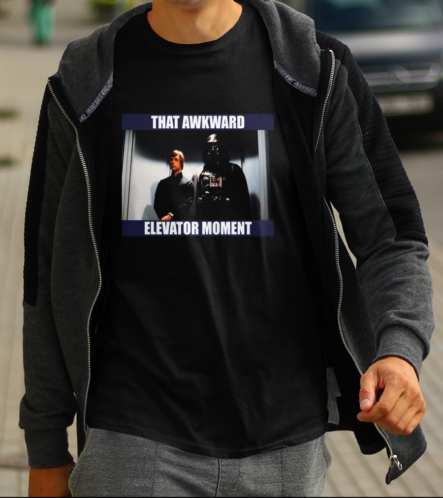 That Awkward Elevator Moment Darth Vader Luke Skywalker T-Shirt