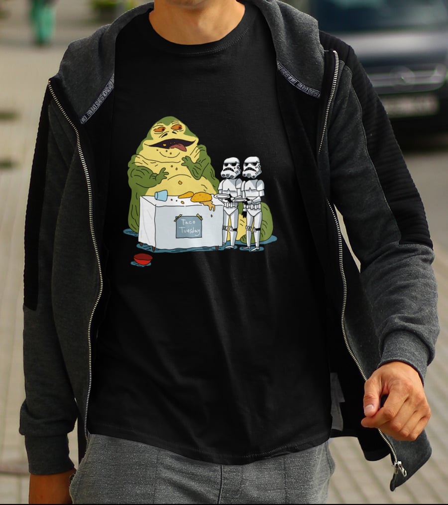 Jabba The Hutt Taco Tuesday Bring Me The Hot Sauce Stormtroopers T-Shirt