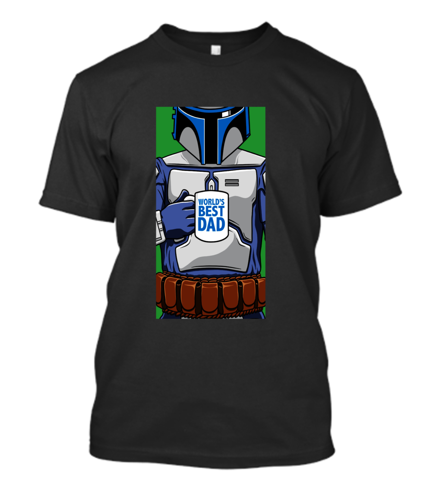 Jango Fett Holding World's Best Dad Mug T-Shirt