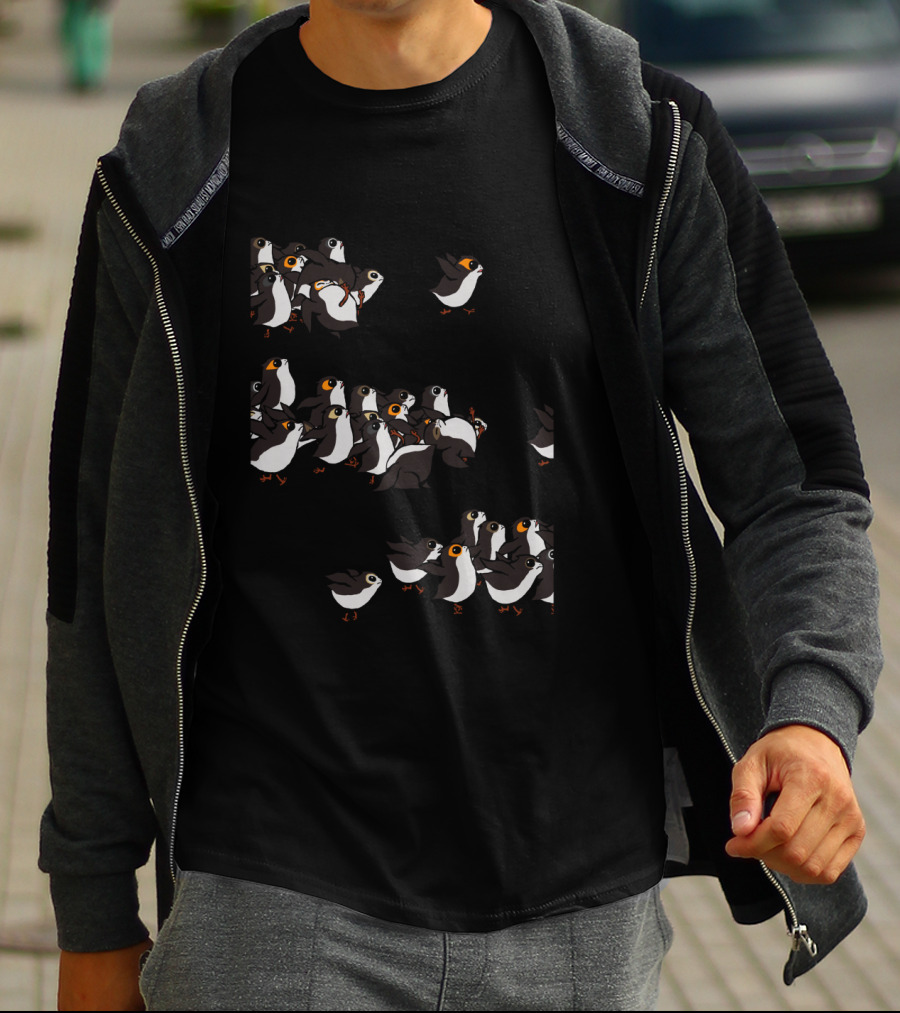 Star Wars Porgs Follow The Leader Flock T-Shirt