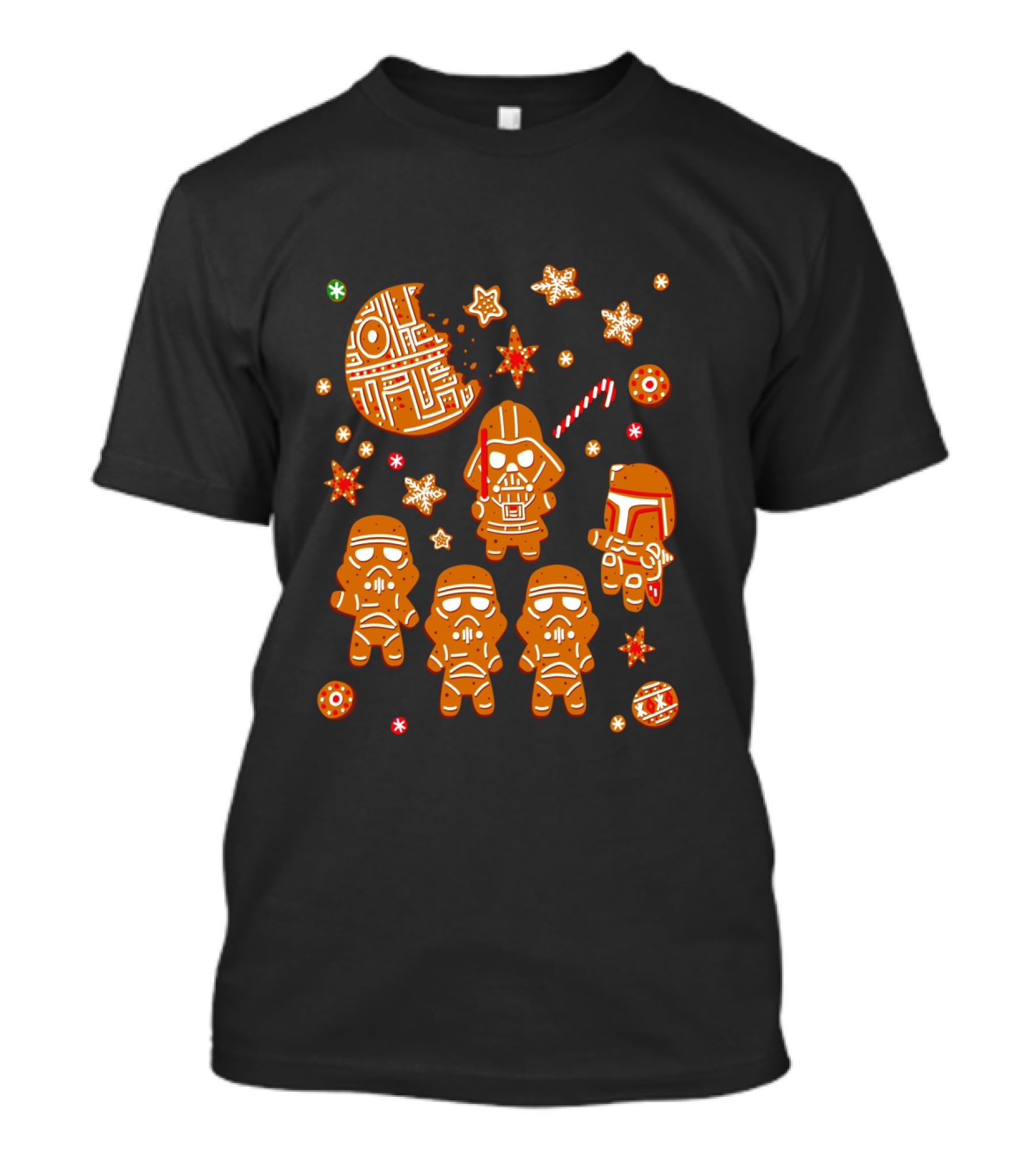 Star Wars Galactic Empire Holiday Gingerbread Cookies Stormtrooper Vader Festive T-Shirt