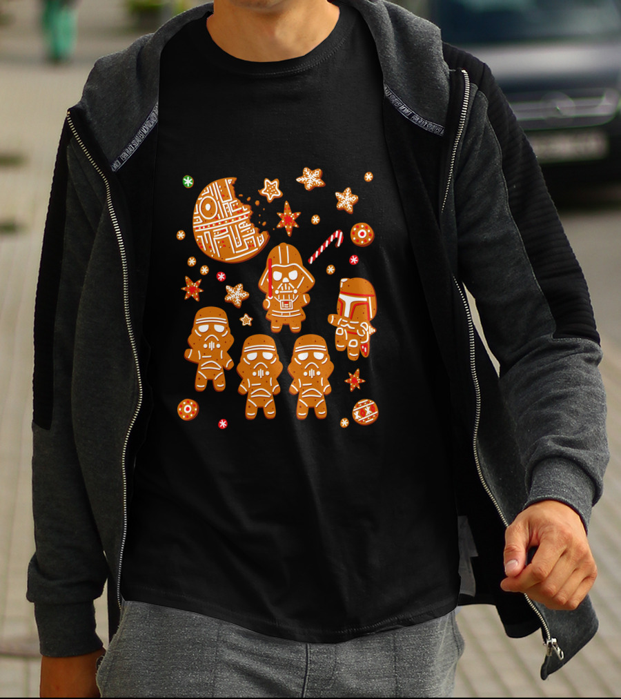 Star Wars Galactic Empire Holiday Gingerbread Cookies Stormtrooper Vader Festive T-Shirt