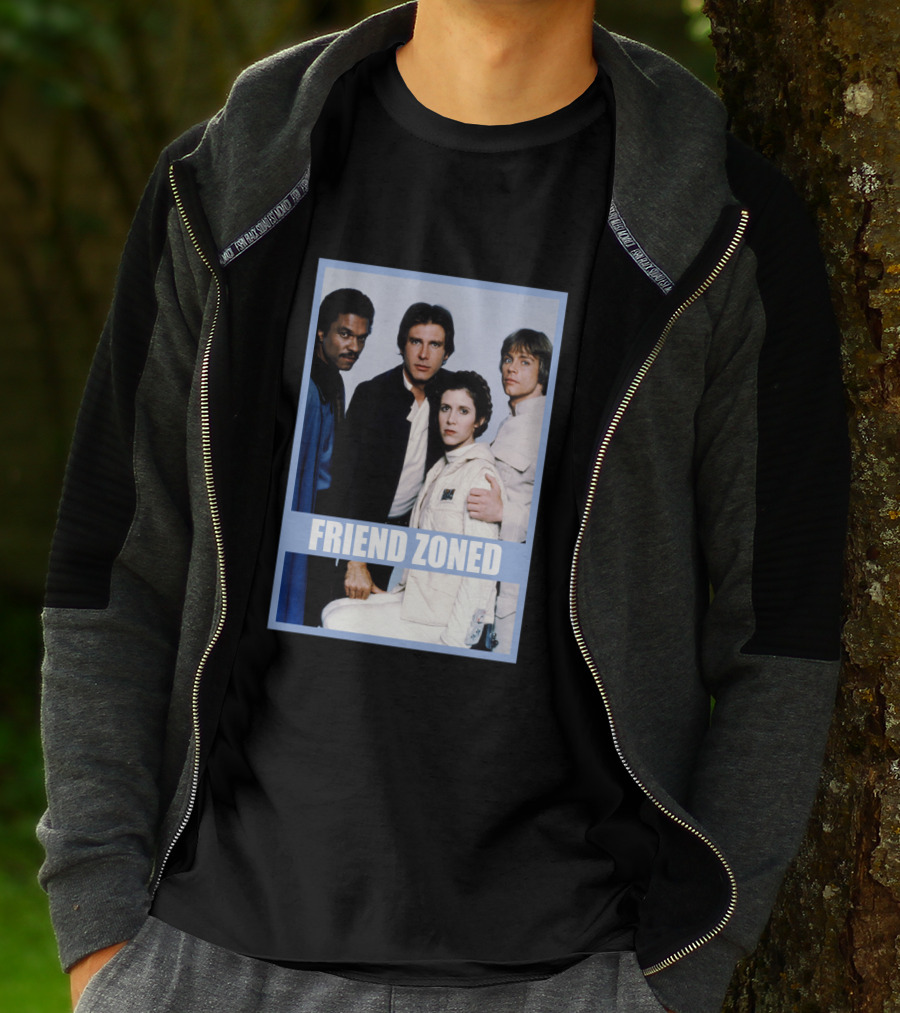 Star Wars Friend Zoned Han Luke Leia Lando T-Shirt