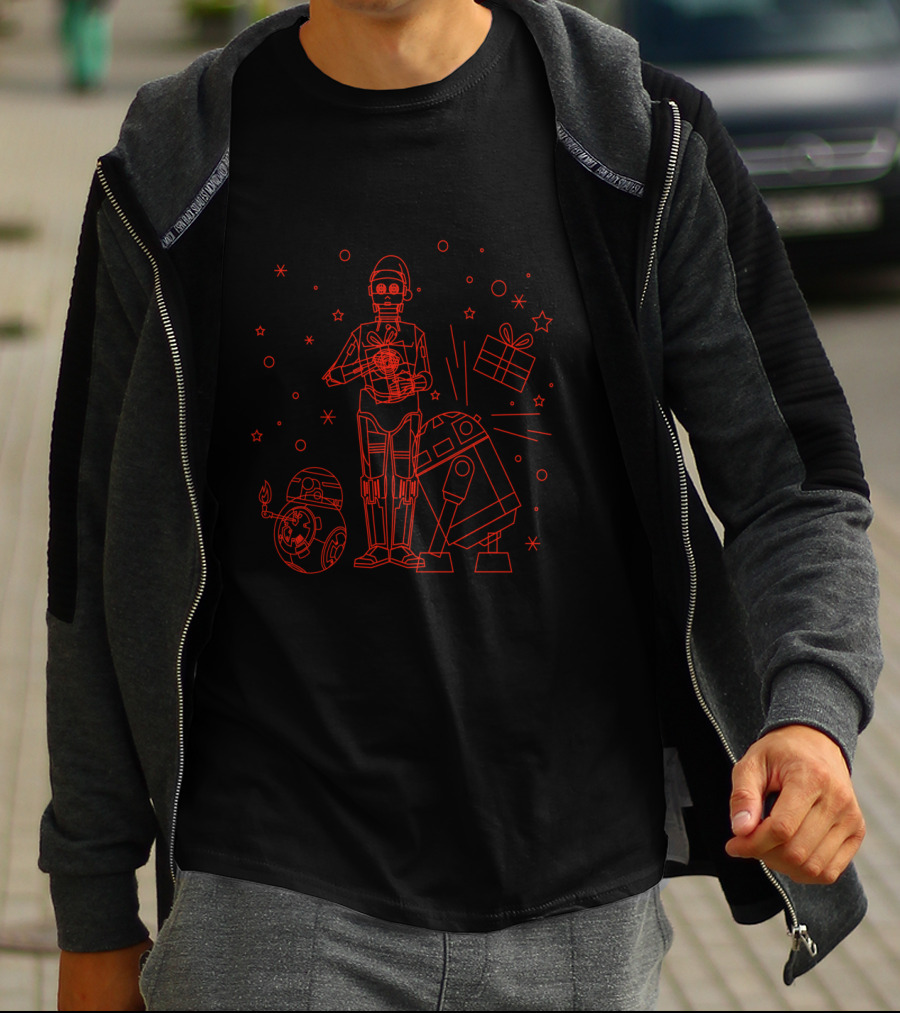 Star Wars Christmas Party C-3PO R2-D2 BB-8 Holiday T-Shirt