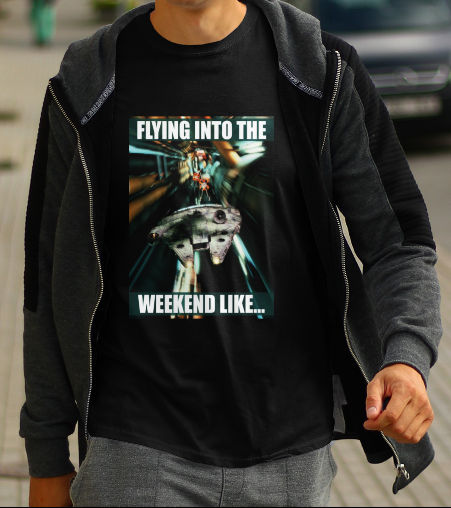 Flying Into The Weekend Like Millennium Falcon T-Shirt
