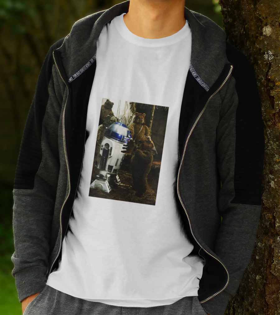 Star Wars R2 D2 Where Do They Hide The Cookies Ewoks T-Shirt