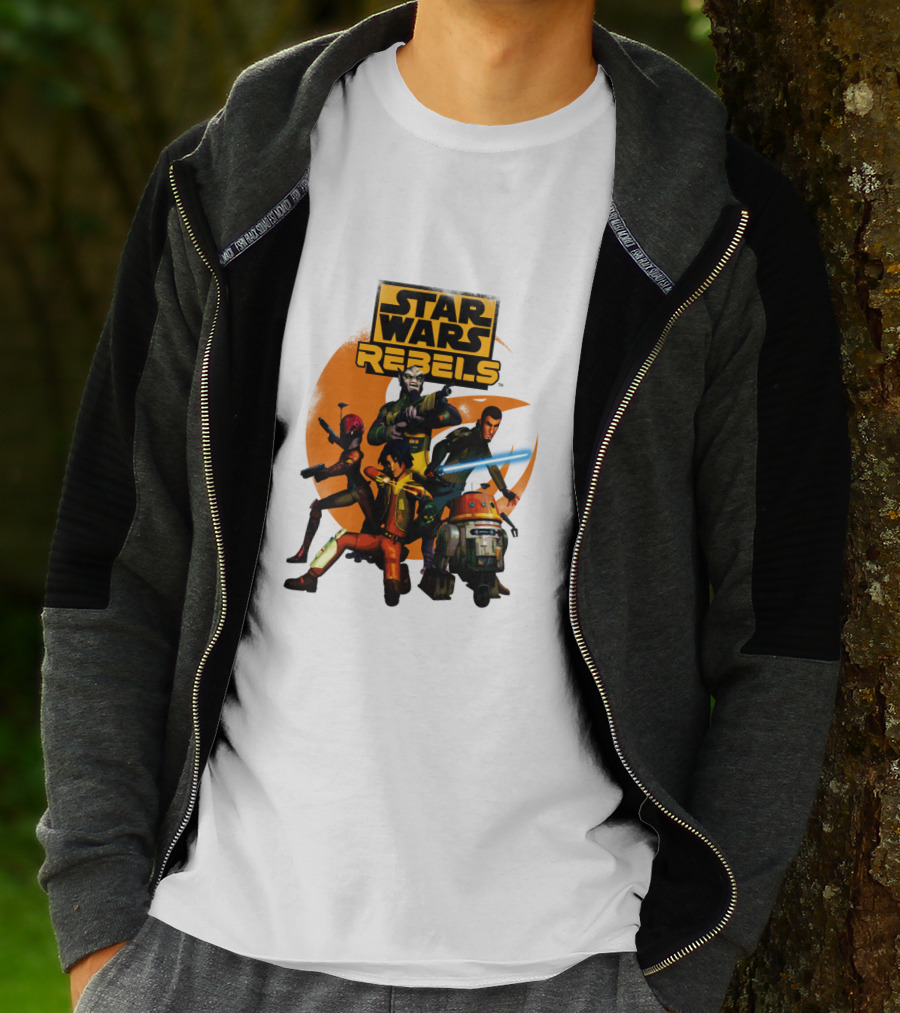 Star Wars Rebels The Good Guys Characters Group Action Scene T-Shirt